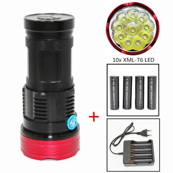 Portable LED Flashlight 10000LM Light 10 x XM-L T6 LED 3 Modes Light Aluminum Torch for Camping Work Hunting
Portable LED Flashlight 10000LM Light 10 x XM-L T6 LED 3 Modes Light Aluminum Torch for Camping Work Hunting