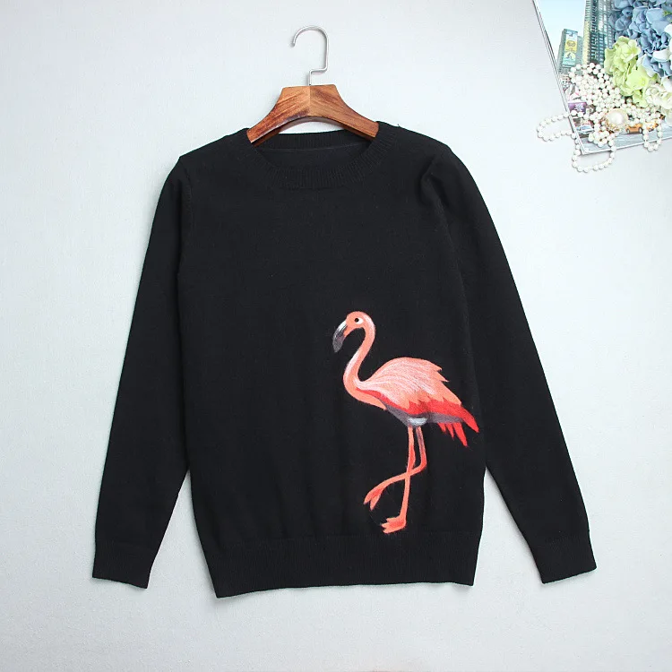 Brand Design 2017 Autumn Winter New Luxury Fashion Women Sweaters Pullovers Knit Top Jumper Flamingo Jersey Runway
Brand Design 2017 Autumn Winter New Luxury Fashion Women Sweaters Pullovers Knit Top Jumper Flamingo Jersey Runway