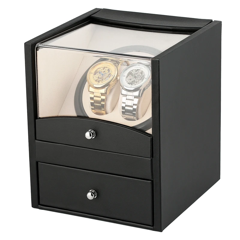 high quality 2+2 Luxury Black Auto Mechanical Watch Winder Motor Case Leather Organizer Drawer Box watch winding jewelry storage
high quality 2+2 Luxury Black Auto Mechanical Watch Winder Motor Case Leather Organizer Drawer Box watch winding jewelry storage
