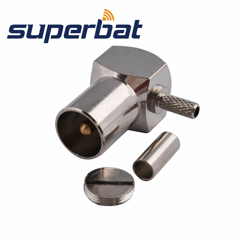 Superbat IEC DVB-T TV PAL Male Right Angle Crimp RG174 RG179 RG316 RG188 Coax Connector
Superbat IEC DVB-T TV PAL Male Right Angle Crimp RG174 RG179 RG316 RG188 Coax Connector