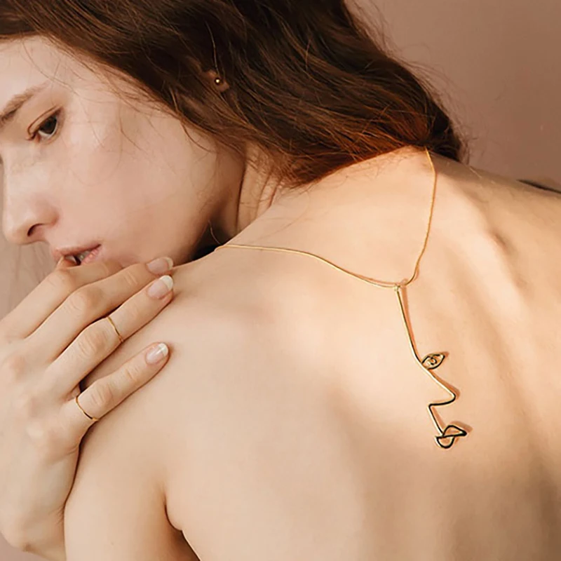 SRCOI Gold Filled Face Simple Minimalist Face Necklace Long Snake Chain Layered Necklace Women For Party Chic Jewelry Hot Sale
SRCOI Gold Filled Face Simple Minimalist Face Necklace Long Snake Chain Layered Necklace Women For Party Chic Jewelry Hot Sale