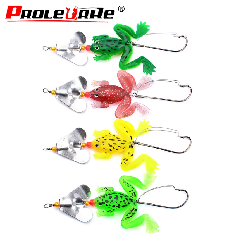 Proleurre 360 degree rotation frogs Fishing Lure Rubber Soft Fishing Lures Bass Spinner Bait spoon Lures carp fishing tackle
Proleurre 360 degree rotation frogs Fishing Lure Rubber Soft Fishing Lures Bass Spinner Bait spoon Lures carp fishing tackle