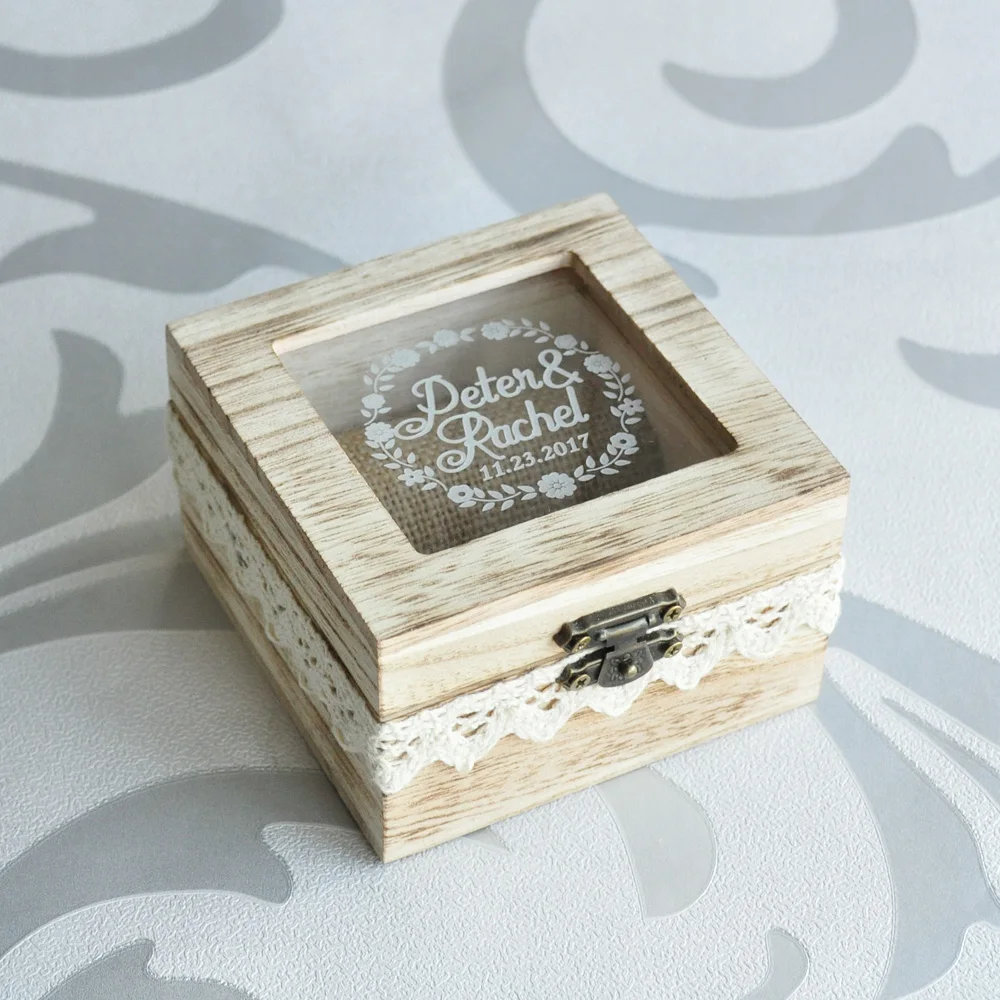 Rustic Wedding Ring Box Ring Bearer with Lace, Personalized Rustic Wedding Gift Wedding Ring Pillow Box
Rustic Wedding Ring Box Ring Bearer with Lace, Personalized Rustic Wedding Gift Wedding Ring Pillow Box