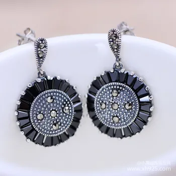 Jimei jewelry wholesale 925 sterling silver jewelry Retro Black disc female exquisite Earrings Jewelry Bag mail
Jimei jewelry wholesale 925 sterling silver jewelry Retro Black disc female exquisite Earrings Jewelry Bag mail