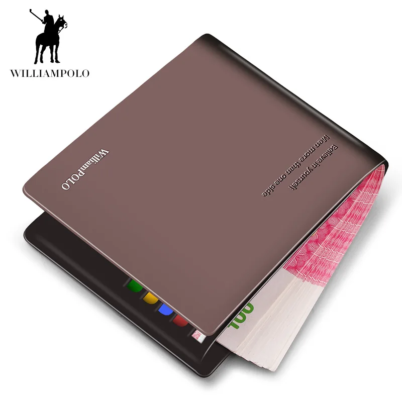 WILLIAMPOLO Men Wallets Black Brown Bifold Wallet Mens Brand Leather Card Holder Money Cash Wallet Purses Pockets
WILLIAMPOLO Men Wallets Black Brown Bifold Wallet Mens Brand Leather Card Holder Money Cash Wallet Purses Pockets