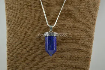 Stablized Lapis Lazuli Stone Point Pillar Pendant Chains Necklace Fashion Jewelry
Stablized Lapis Lazuli Stone Point Pillar Pendant Chains Necklace Fashion Jewelry