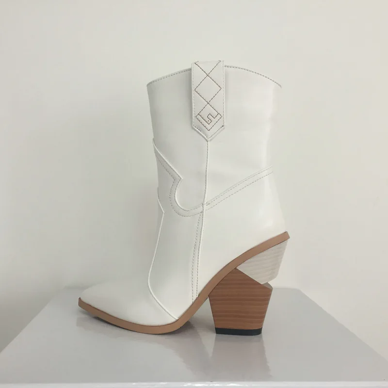 Women High Heel Ankle Boots Leather Cowboy Cowgirl Boots Pointed Toe Slip-On Western Boots Shoes Woman Ladies Botines Mujer
Women High Heel Ankle Boots Leather Cowboy Cowgirl Boots Pointed Toe Slip-On Western Boots Shoes Woman Ladies Botines Mujer