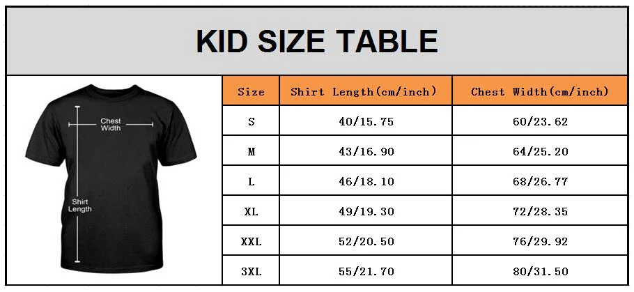 Boy Cloth Size Chart