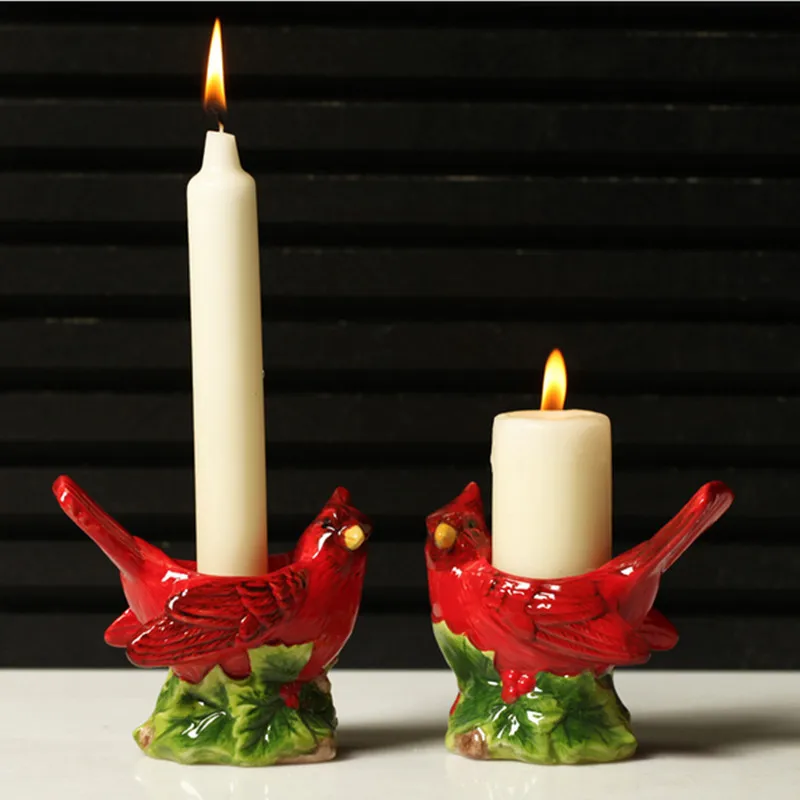 Ceramic Bird Garden Candle Holder A pair's Price Christmas Red Series Christmas Color Birds Pillar Candles Candlestick
Ceramic Bird Garden Candle Holder A pair's Price Christmas Red Series Christmas Color Birds Pillar Candles Candlestick