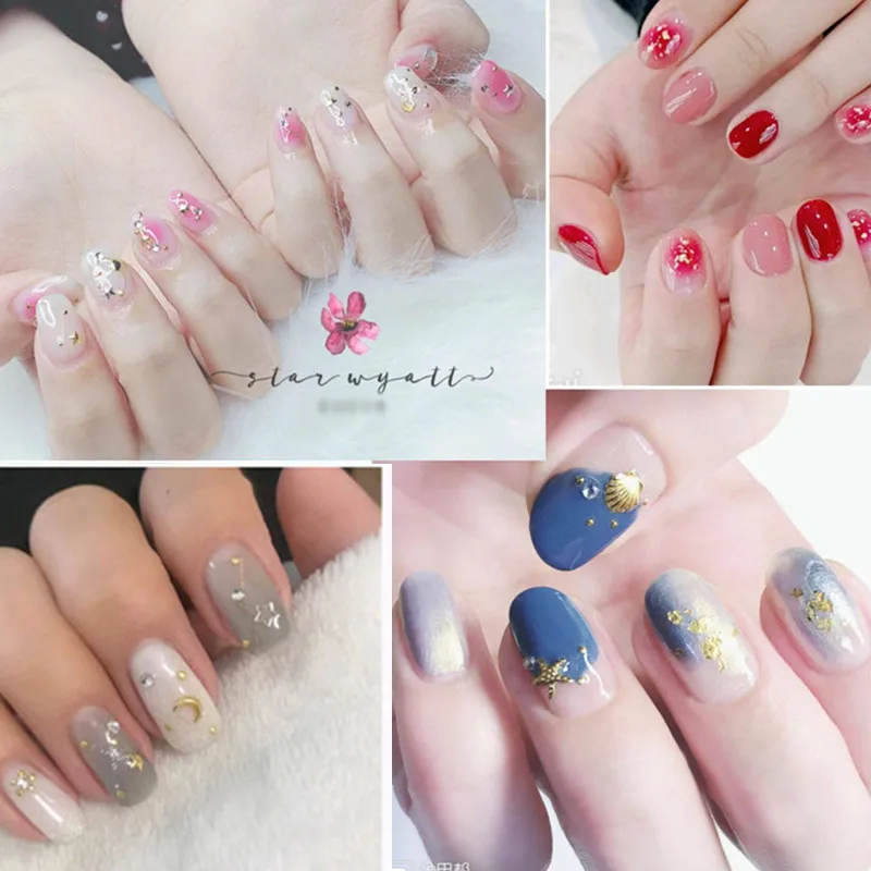 7 sets/pack ! beautiful gilding nail stickers Ins fashion cute pattern false nails lady pure color nail oil film 14pcs/set
7 sets/pack ! beautiful gilding nail stickers Ins fashion cute pattern false nails lady pure color nail oil film 14pcs/set