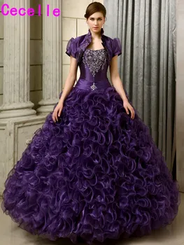 2019 Girls Princess Quinceanera Dresses Purple Long Beaded Ruffles Organza Corset Sweet 15 16 Quinceanera Dresses With Jackets
2019 Girls Princess Quinceanera Dresses Purple Long Beaded Ruffles Organza Corset Sweet 15 16 Quinceanera Dresses With Jackets
