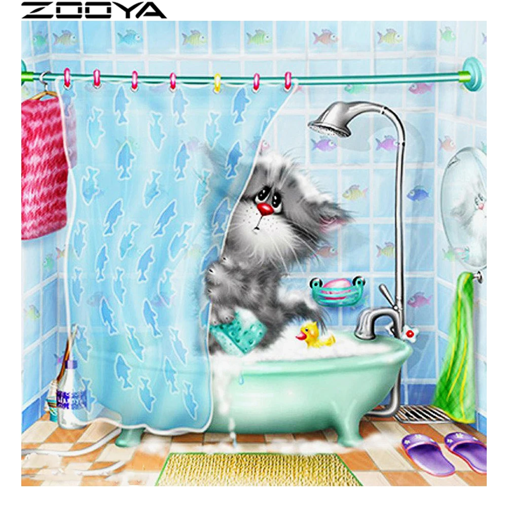 ZOOYA Diamond Embroidery 5d DIY Needlework Full Drill Diamond Painting Cartoon Animals Cat In The Shower Mosaic Pattern R813
ZOOYA Diamond Embroidery 5d DIY Needlework Full Drill Diamond Painting Cartoon Animals Cat In The Shower Mosaic Pattern R813