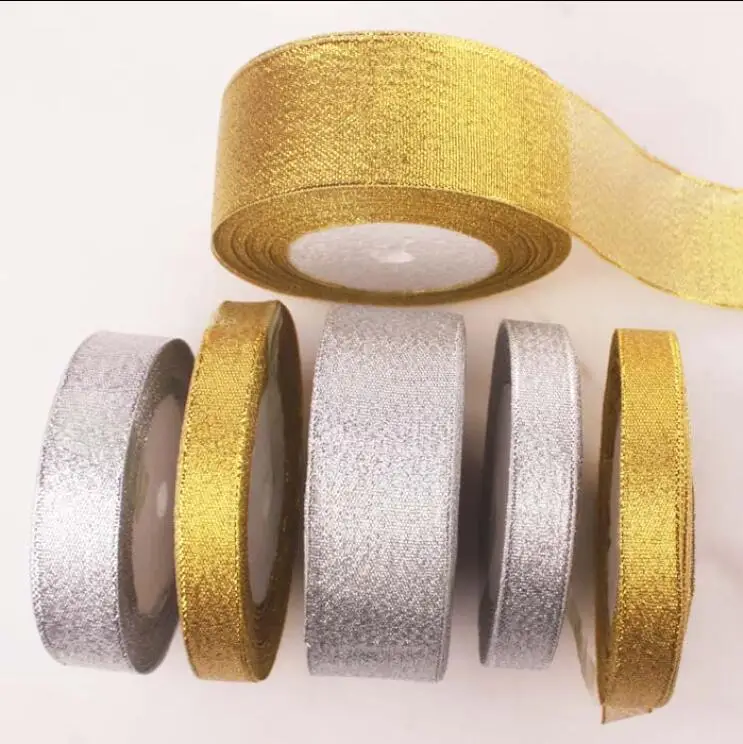 25Yards Gold/Silver Organza Ribbon 6-50mm Glitter embroidered Onions Ribbons For Wedding cake Gift Decoration DIY Craft Supplies
25Yards Gold/Silver Organza Ribbon 6-50mm Glitter embroidered Onions Ribbons For Wedding cake Gift Decoration DIY Craft Supplies