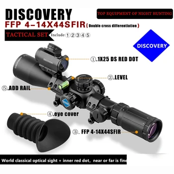 Brand Discovery FFP 4-14X44SFIR riflescopes Optical Sight and 1X25 red dot For Hunting Collimator Sight Aim Scope night hunting
Brand Discovery FFP 4-14X44SFIR riflescopes Optical Sight and 1X25 red dot For Hunting Collimator Sight Aim Scope night hunting