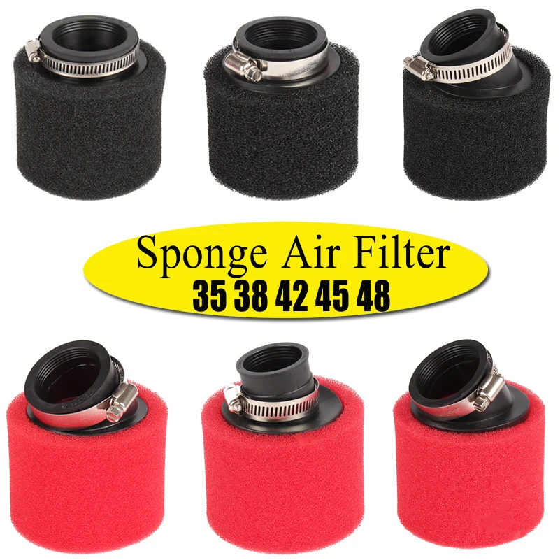 Motorcycle Sponge Air Filter Cleaner Straight and Bent Neck 35/38/42/45/48mm for ATV Dirt Pit Bike Carburetor 110 cc 125 cc
Motorcycle Sponge Air Filter Cleaner Straight and Bent Neck 35/38/42/45/48mm for ATV Dirt Pit Bike Carburetor 110 cc 125 cc