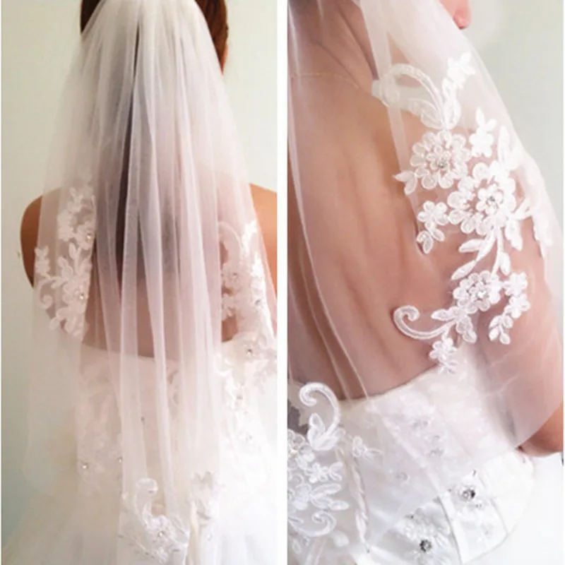 Soft Tulle New Arrival Beading 2019 Waist-Length Veil Short Fingertip Wedding Veil Bridal Accessories With Comb Voile Mariage
Soft Tulle New Arrival Beading 2019 Waist-Length Veil Short Fingertip Wedding Veil Bridal Accessories With Comb Voile Mariage