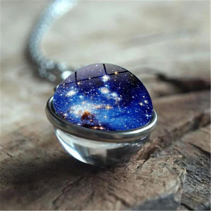 Fashion New Accessories Double-sided Glass Ball Galaxy Planet Time Stone Pendant Necklace Sweater Chain Item Hot sale
Fashion New Accessories Double-sided Glass Ball Galaxy Planet Time Stone Pendant Necklace Sweater Chain Item Hot sale