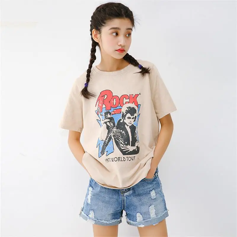 2019 Women's T-shirts Japan Punk Ladies Ulzzang Summer Head Print T-shirt Student Loose Female Korean Kawaii Tee Top For Women
2019 Women's T-shirts Japan Punk Ladies Ulzzang Summer Head Print T-shirt Student Loose Female Korean Kawaii Tee Top For Women