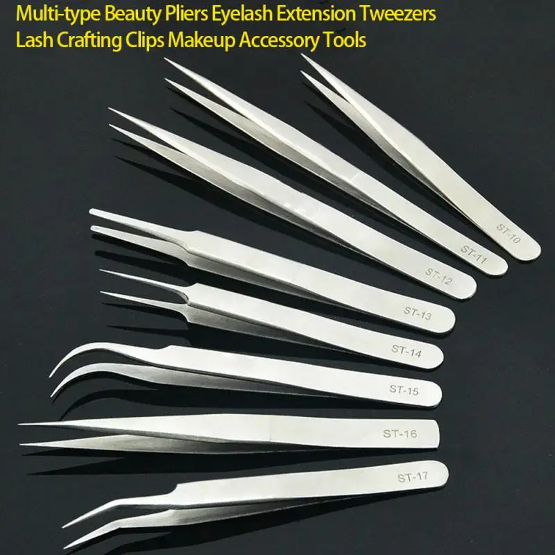 Multi-type Beauty Lash Pliers Eyelash Extension Tweezers Lash Crafting Clips Makeup Accessory Tools
Multi-type Beauty Lash Pliers Eyelash Extension Tweezers Lash Crafting Clips Makeup Accessory Tools