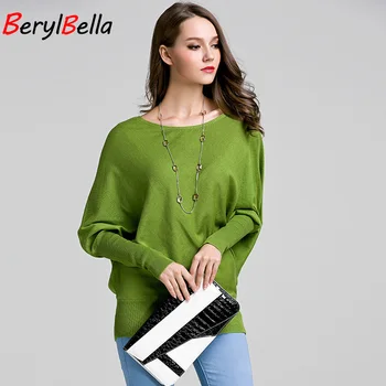 BerylBella Loose Sweater Women Autumn Winter Pullover Batwing Sleeves Jumper Tops Knitted Black Sweater For Women Fashion Trends
BerylBella Loose Sweater Women Autumn Winter Pullover Batwing Sleeves Jumper Tops Knitted Black Sweater For Women Fashion Trends