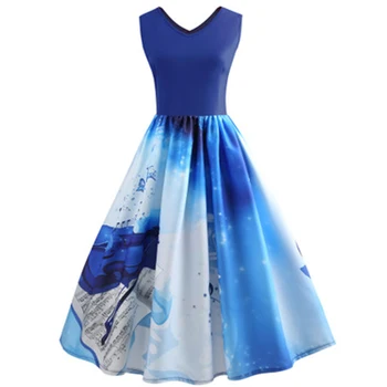 Print V Neck Summer Dress Women Sleeveless Sexy Party Dress Retro Hepburn Robe Vintage Vestidos Women Dress Jurken Office Dress
Print V Neck Summer Dress Women Sleeveless Sexy Party Dress Retro Hepburn Robe Vintage Vestidos Women Dress Jurken Office Dress