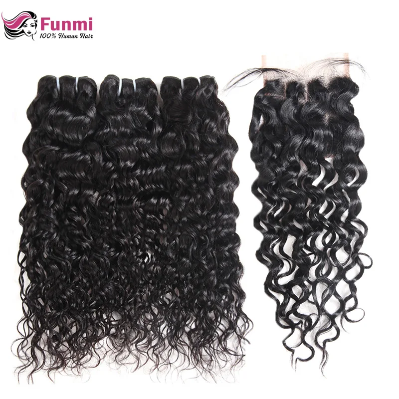 Malaysian Water Wave Virgin Hair Bundles with Closure 4PCS Unprocessed Natural Color Human Hair Water Wave with Closure Funmi
Malaysian Water Wave Virgin Hair Bundles with Closure 4PCS Unprocessed Natural Color Human Hair Water Wave with Closure Funmi