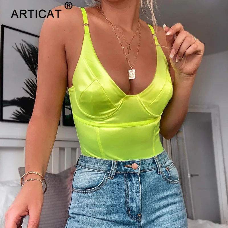 Articat Sleeveless Sexy Bodysuit Women Summer Tops Spaghetti Strap V Neck Skinny Rompers Womens Jumpsuit Casual Beach Bodysuits
Articat Sleeveless Sexy Bodysuit Women Summer Tops Spaghetti Strap V Neck Skinny Rompers Womens Jumpsuit Casual Beach Bodysuits