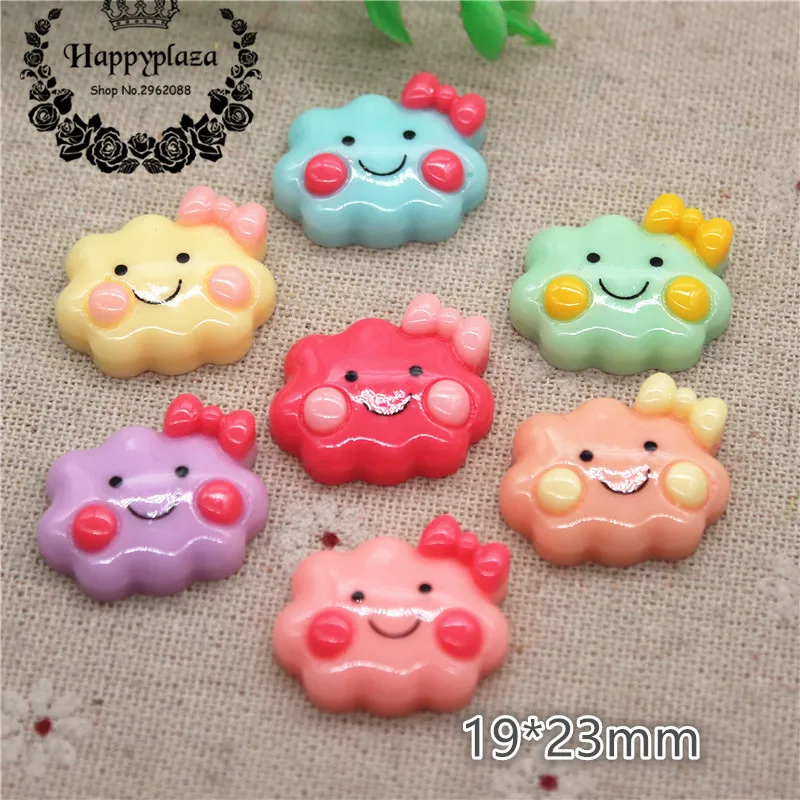 10pcs Kawaii Mix Colors Resin Smiling Clouds Flatback Cabochon Miniature Art DIY Craft Decoration,19*23mm
10pcs Kawaii Mix Colors Resin Smiling Clouds Flatback Cabochon Miniature Art DIY Craft Decoration,19*23mm