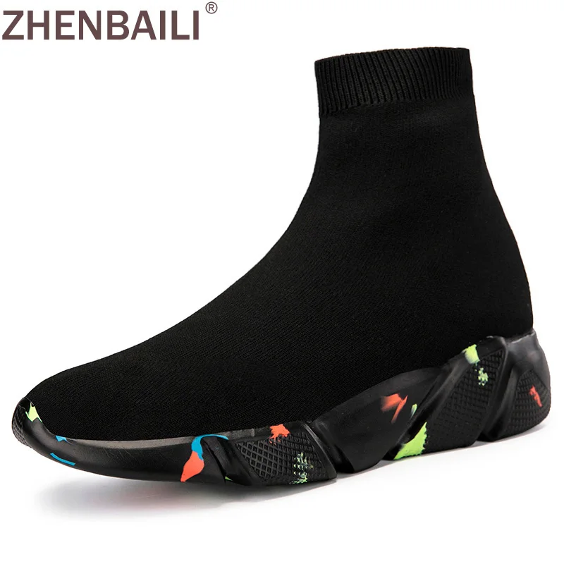 ZHENBAILI Women Men Sneakers Mesh Knit Upper Breathable Fitness Shoes Sock Boots Woman Walking Shoe High Top Running Plus Size
ZHENBAILI Women Men Sneakers Mesh Knit Upper Breathable Fitness Shoes Sock Boots Woman Walking Shoe High Top Running Plus Size