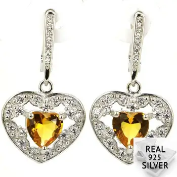 Real 8.0g 925 Solid Sterling Silver Deluxe Top AA+ Heart Shape Golden Citrine CZ Earrings 35x18mm
Real 8.0g 925 Solid Sterling Silver Deluxe Top AA+ Heart Shape Golden Citrine CZ Earrings 35x18mm