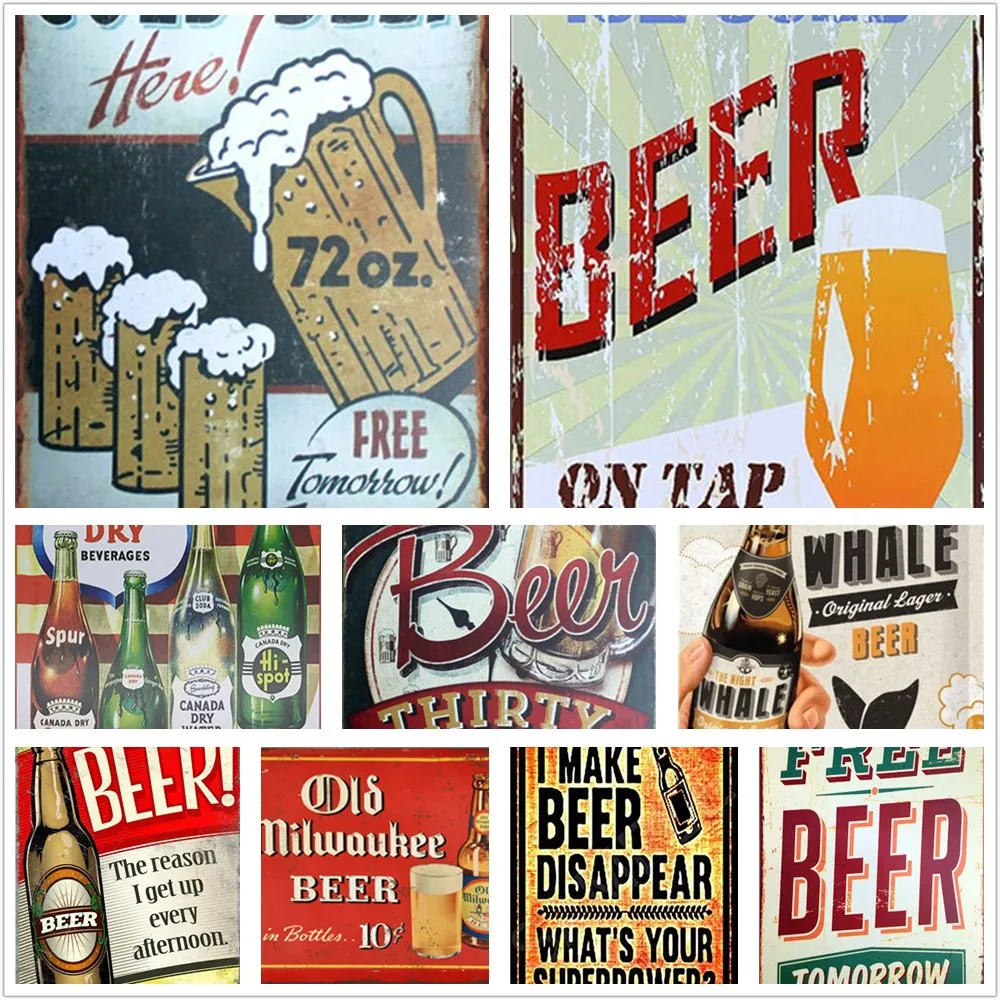 Beer Metal Tin Sign Shabby Chic Tin Plate Decorative Beer Tin Sign Bar Pub Decoration Home Wall Decor Vintage Metal Art Posters
Beer Metal Tin Sign Shabby Chic Tin Plate Decorative Beer Tin Sign Bar Pub Decoration Home Wall Decor Vintage Metal Art Posters