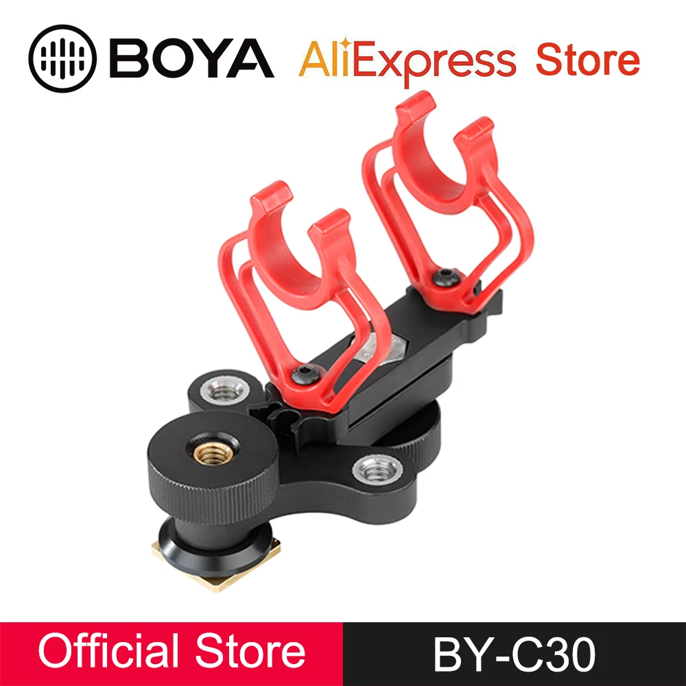 BOYA BY-C30 Microphone Shock Mount for Rode NTG-3 Sanken CS-1 CS-3E DPA 4017B Sennheiser MKH 416 MKE600 Shotgun Mic Shockmount
BOYA BY-C30 Microphone Shock Mount for Rode NTG-3 Sanken CS-1 CS-3E DPA 4017B Sennheiser MKH 416 MKE600 Shotgun Mic Shockmount