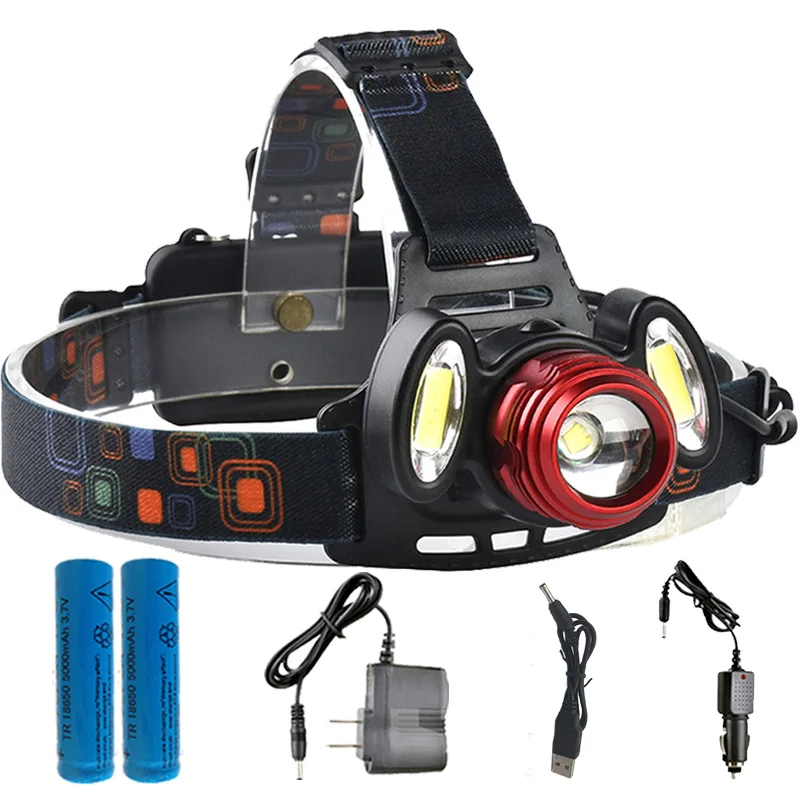 T6+2COB 8000LM Dropshipping Rechargeable LED Headlamp Headlight Zoom Head Hunting Fishing Light Torch +2x18650 Battery+Charger
T6+2COB 8000LM Dropshipping Rechargeable LED Headlamp Headlight Zoom Head Hunting Fishing Light Torch +2x18650 Battery+Charger