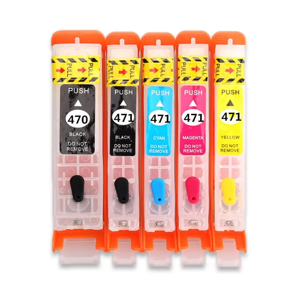 5PCS PGI-470 CLI-471 Empty Refillable Ink Cartridge For canon MG6840 MG5740 TS5040 TS6040 TS8040 TS9040 MG7740 printer ARC CHIP
5PCS PGI-470 CLI-471 Empty Refillable Ink Cartridge For canon MG6840 MG5740 TS5040 TS6040 TS8040 TS9040 MG7740 printer ARC CHIP