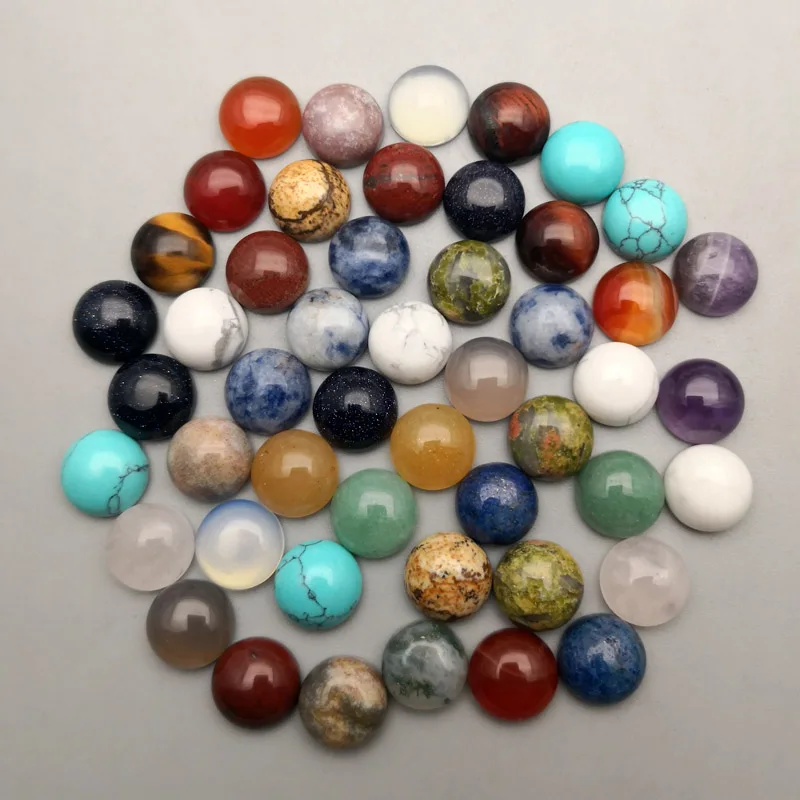 Fashion Natural Stone Beads 10MM 100Pcs/lot mixed round cabochon Jewelry Ring Necklace Earrings accessories no hole wholesale
Fashion Natural Stone Beads 10MM 100Pcs/lot mixed round cabochon Jewelry Ring Necklace Earrings accessories no hole wholesale