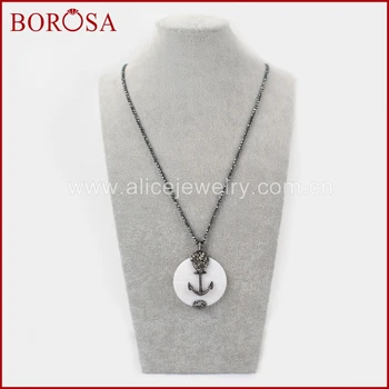 BOROSA 2/3PCS Pave Rhinestone CZ Micro Pave Crystal White Shell Pendant Necklace Handmade Long Black Beads Necklace JAB866
BOROSA 2/3PCS Pave Rhinestone CZ Micro Pave Crystal White Shell Pendant Necklace Handmade Long Black Beads Necklace JAB866