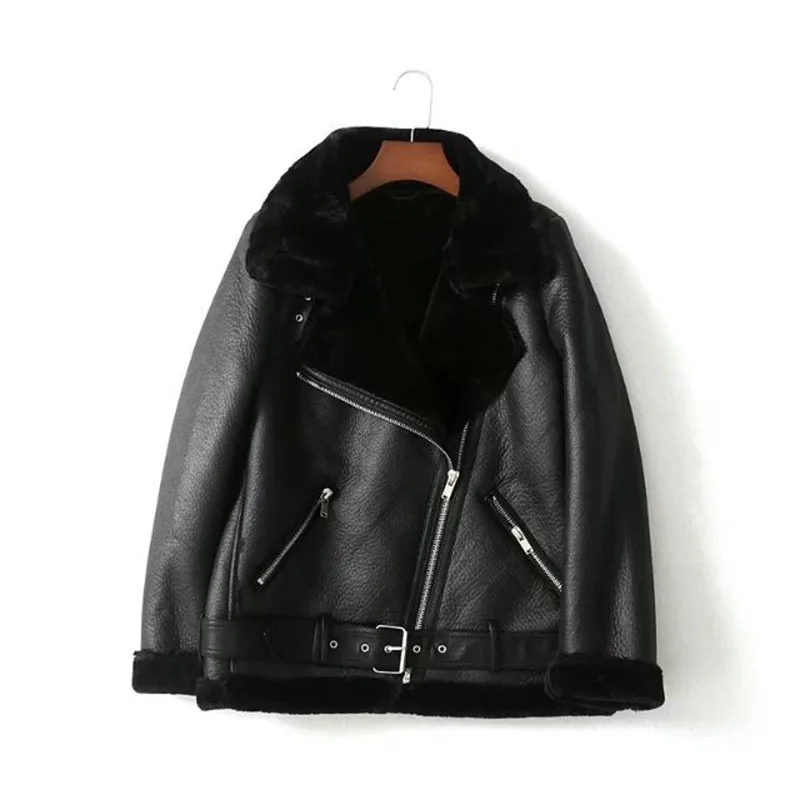 Fashion 2018 Winter Women Parka Padded Fur Coat Thick Faux Fur Collar Warm Black Leather Jacket Parka hot top
Fashion 2018 Winter Women Parka Padded Fur Coat Thick Faux Fur Collar Warm Black Leather Jacket Parka hot top