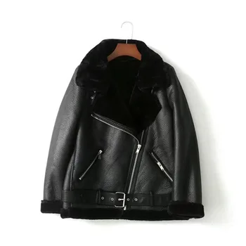 Fashion 2019 Winter Women Parka Padded Fur Coat Thick Faux Fur Collar Warm Black Leather Jacket Parka hot top
Fashion 2019 Winter Women Parka Padded Fur Coat Thick Faux Fur Collar Warm Black Leather Jacket Parka hot top