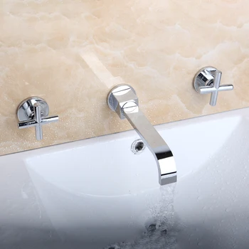 Bathroom Wall Mounted Faucet Two Cross Handles Wall Mounted Bathroom Tub Shower Basin Sink Mixer Tap Faucet
Bathroom Wall Mounted Faucet Two Cross Handles Wall Mounted Bathroom Tub Shower Basin Sink Mixer Tap Faucet