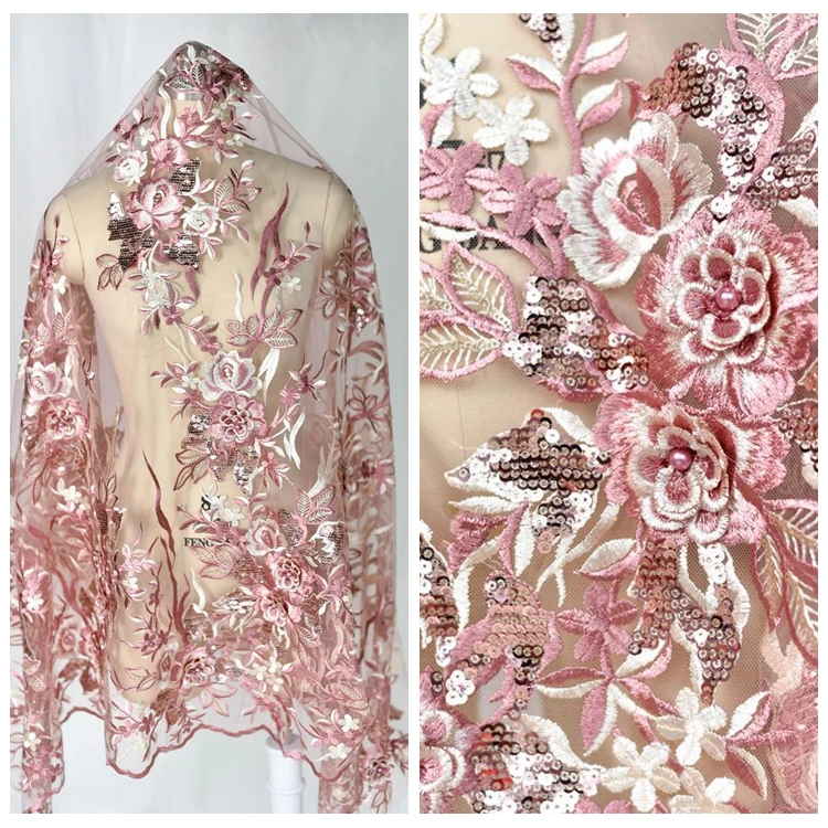 Large Three-dimensional Beaded Embroidery Lace Fabric Wedding Dress DIY Material Clothing Decoration Accessories 1Piece
Large Three-dimensional Beaded Embroidery Lace Fabric Wedding Dress DIY Material Clothing Decoration Accessories 1Piece
