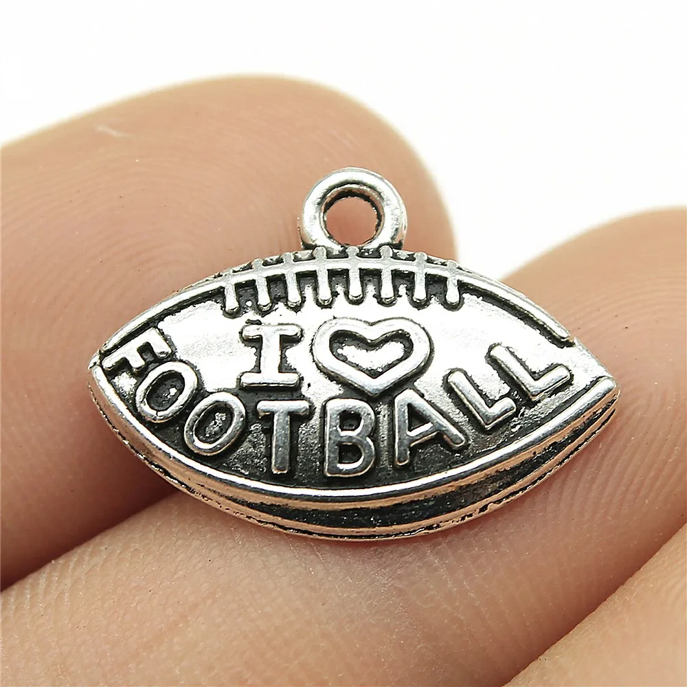 Charms I Love Football Diy Jewelry Findings 30pcs/lot Antique Silver Plated 0.8x0.6 inch (21x15mm) I Love Football Charms
Charms I Love Football Diy Jewelry Findings 30pcs/lot Antique Silver Plated 0.8x0.6 inch (21x15mm) I Love Football Charms