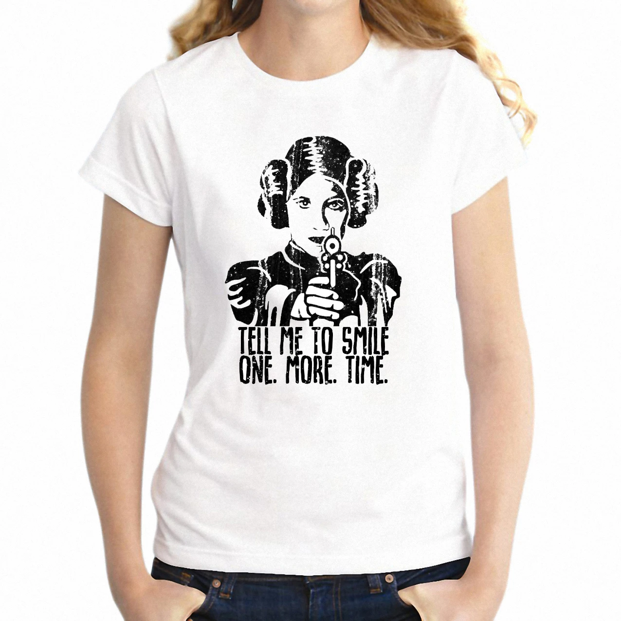 New Women's T-shirt Tell Me To Smell One More Time Princess Leia Feminism Funny Awesome Girl's tshirt Harajuku hip hop tees tops
New Women's T-shirt Tell Me To Smell One More Time Princess Leia Feminism Funny Awesome Girl's tshirt Harajuku hip hop tees tops