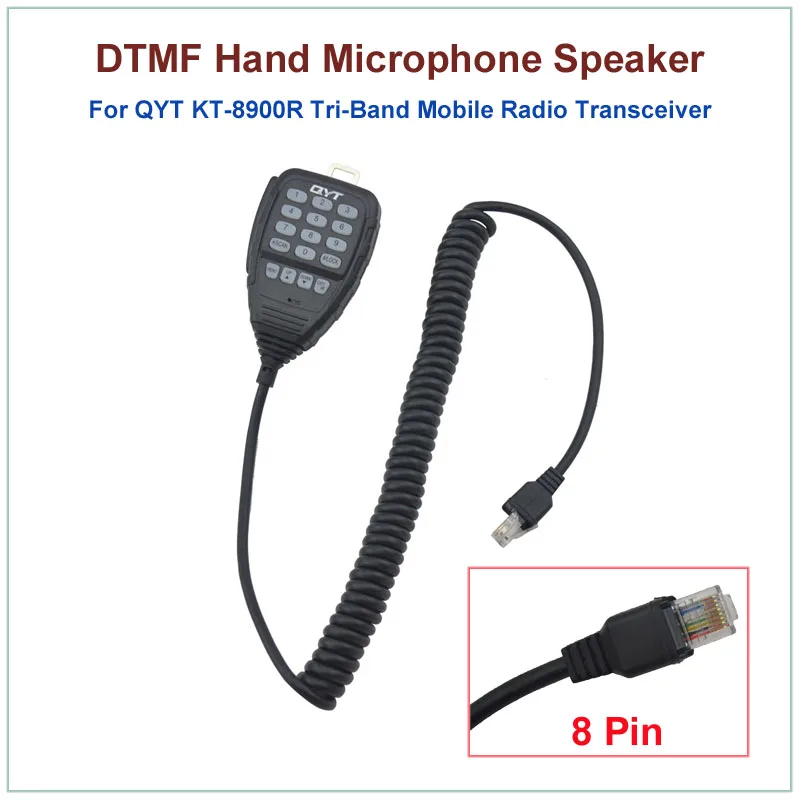 Оригинальный QYT 8 Pin DTMF ручной динамик микрофон для QYT KT-8900R KT8900R трехдиапазонный мини мобильный радиоприемопередатчик
Оригинальный QYT 8 Pin DTMF ручной динамик микрофон для QYT KT-8900R KT8900R трехдиапазонный мини мобильный радиоприемопередатчик