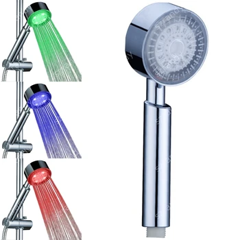 Hydropower bathroom temperature sensor 3 color rotating shower head without color box 8008-A17
Hydropower bathroom temperature sensor 3 color rotating shower head without color box 8008-A17