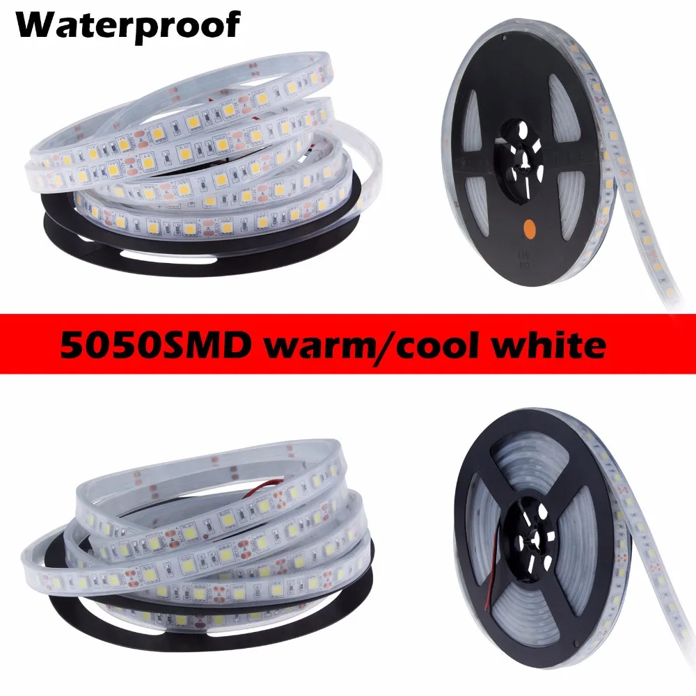 

1m/2m/3m/4m/5m IP67 Waterproof 5050 LED Strip Fexbile Light DC12V 60 LED/M High Quality Silicon Tube Waterproof Fita De