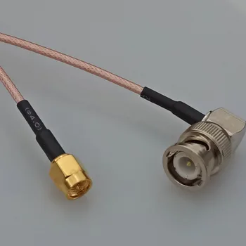 BNC male right angle plug to SMA male plug adapter 15cm 6" RF coaxial cable pigtail connector
BNC male right angle plug to SMA male plug adapter 15cm 6" RF coaxial cable pigtail connector