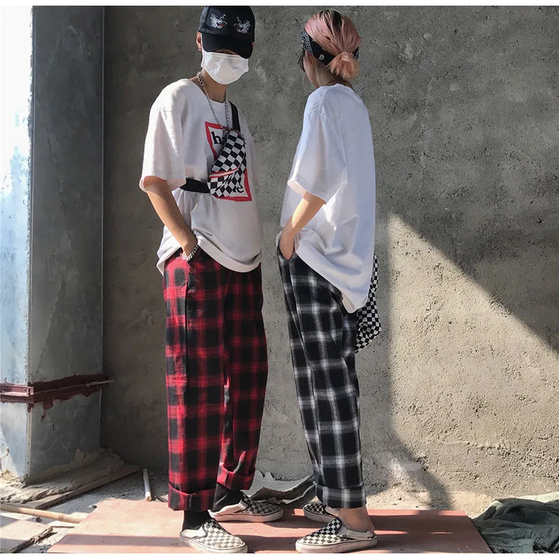 Plaid High Waist Men's Long Pants Straight Spring Casual Vintage Unisex Trousers 2019 Couple Wear Summer Male Streetwear Clothes
Plaid High Waist Men's Long Pants Straight Spring Casual Vintage Unisex Trousers 2019 Couple Wear Summer Male Streetwear Clothes