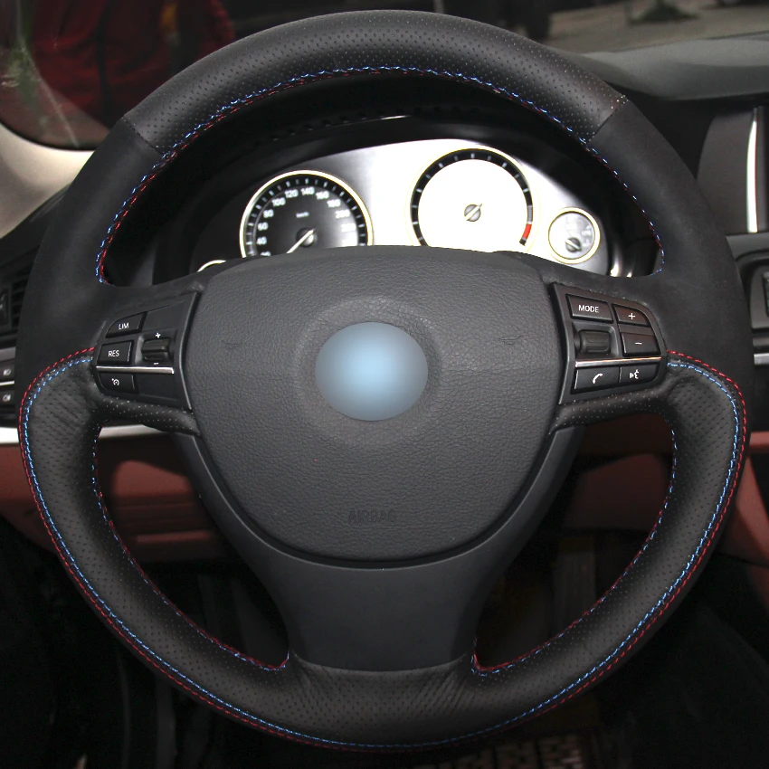 Black Natural Leather Black Suede Car Steering Wheel Cover for BMW F10 523Li 525Li 2009 730Li 740Li 750Li
Black Natural Leather Black Suede Car Steering Wheel Cover for BMW F10 523Li 525Li 2009 730Li 740Li 750Li