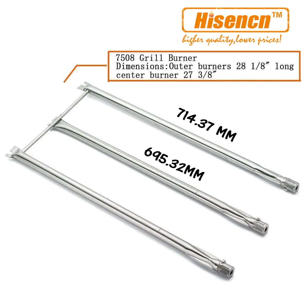 Hisencn 7508 28.1 inch BBQ Gas Grill SS Burner Replacement Parts For Genesis Silver B and C, Spirit 700, Genesis Spirit 3611
Hisencn 7508 28.1 inch BBQ Gas Grill SS Burner Replacement Parts For Genesis Silver B and C, Spirit 700, Genesis Spirit 3611