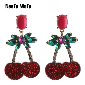 NeeFu WoFu Drop Cherry Earrings Resin Earring Natural Stone Band Big Earring For Woman Large Long Brinco Ear Oorbellen Gift
NeeFu WoFu Drop Cherry Earrings Resin Earring Natural Stone Band Big Earring For Woman Large Long Brinco Ear Oorbellen Gift